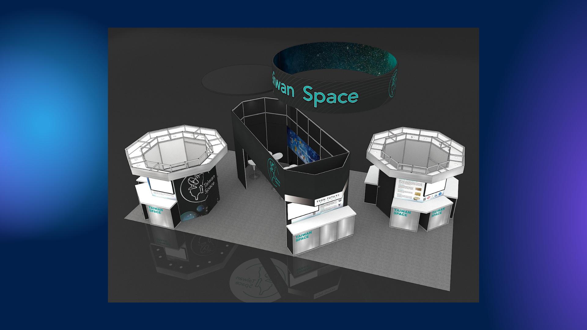 Wang Yi Design, Exhibition Design, Booth Design, TaiwanSpace Taiwan Image Hall, ITRI Industrial Research Institute, Satellite2022, US Satellite Communication Exhibition