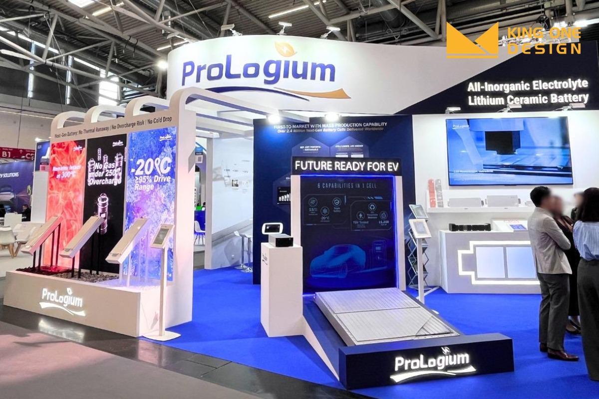 半岛型摊位, 3-sides open exhibition stand, IAA Mobility 2025, 辉能 , ProLogium , King One Design, 王一设计, 展览摊位设计, booth design