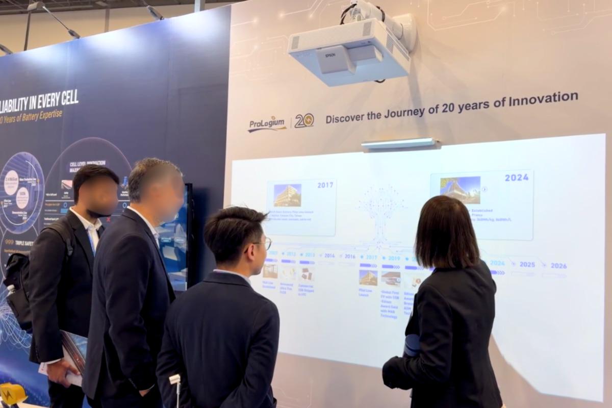 CES 2026，美國拉斯維加斯會展中心，觸控式互動投影牆