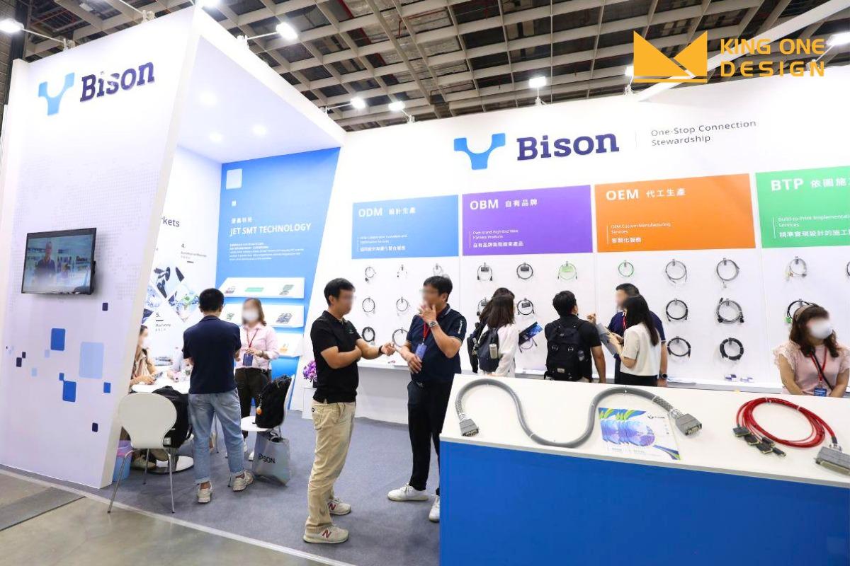 One side open booth, Row exhibition stand, booth design, King One Design, King One Design, exhibition booth design