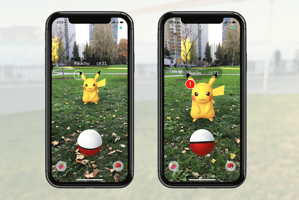 AR augmented reality applied to mobile games "Pokémon GO"