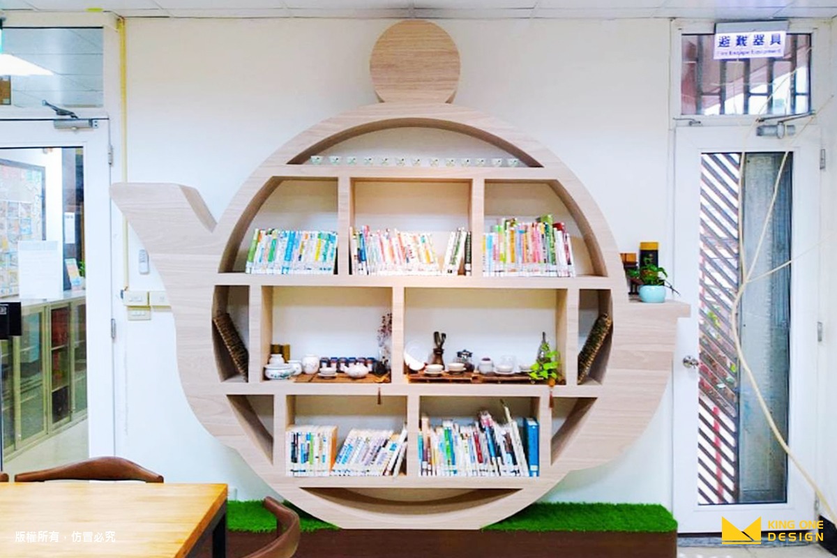 Wooden cabinets, brand reinvention, brand rebirth, library